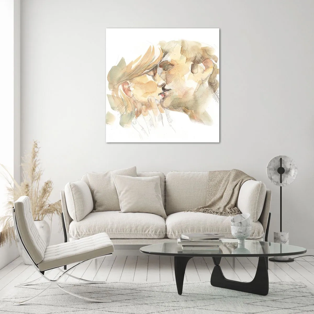 Tablou pe sticlă - Jumătatea găsită? - 40x40 cm