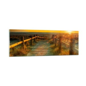 Tablou pe sticlă - Scăldat în aur vechi - 90x30 cm