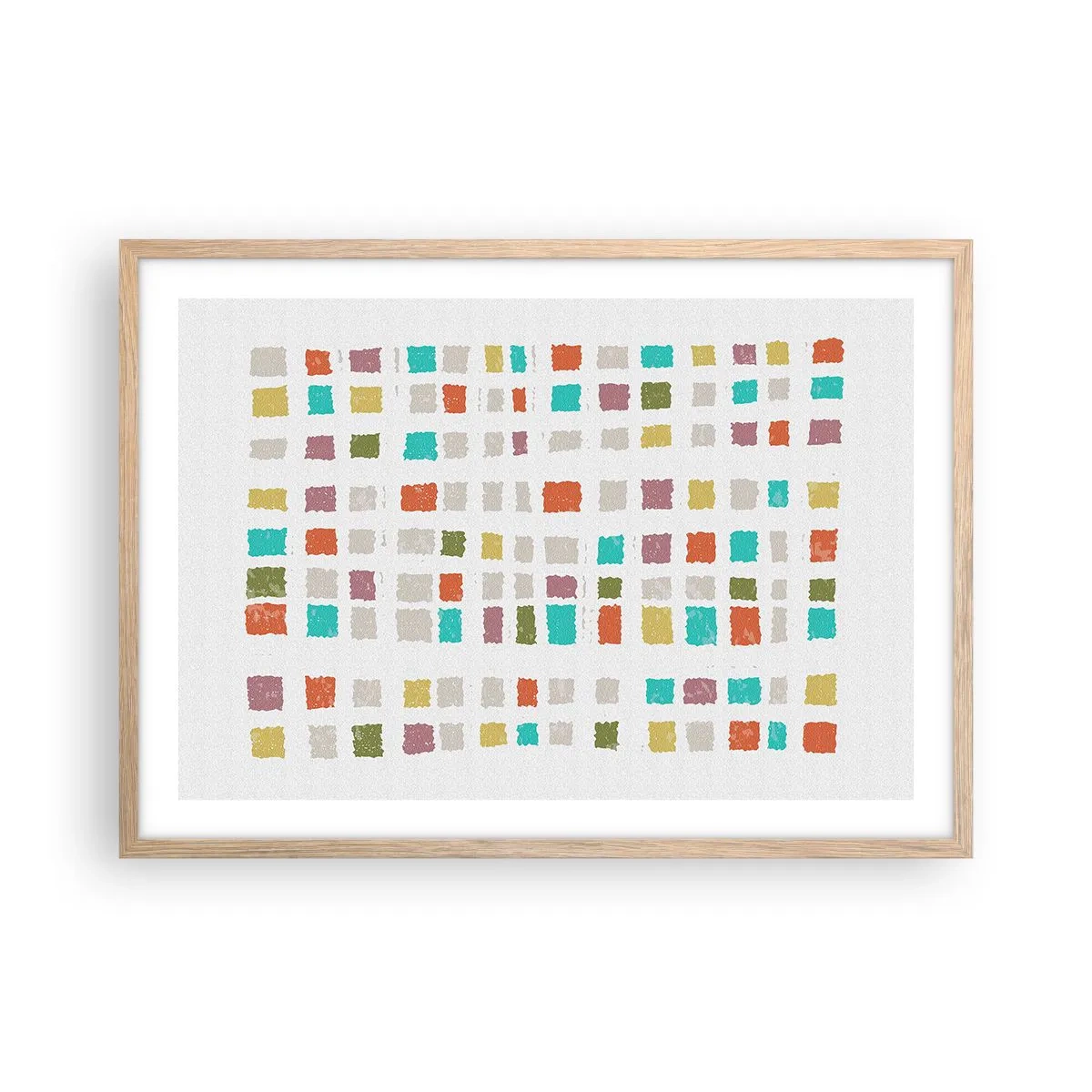 Poster în ramă de stejar deschis - Joc necunoscut - 70x50 cm