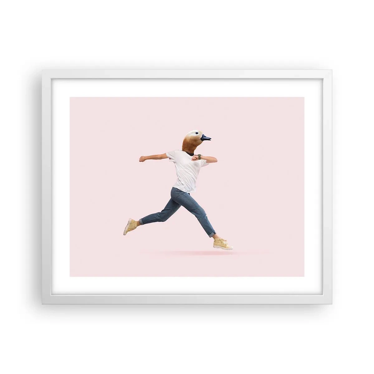 Poster în ramă albă - Un strop de absurditate - 50x40 cm