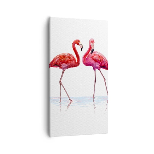 Tablou pe pânză - Pink randez-vous - 55x100 cm