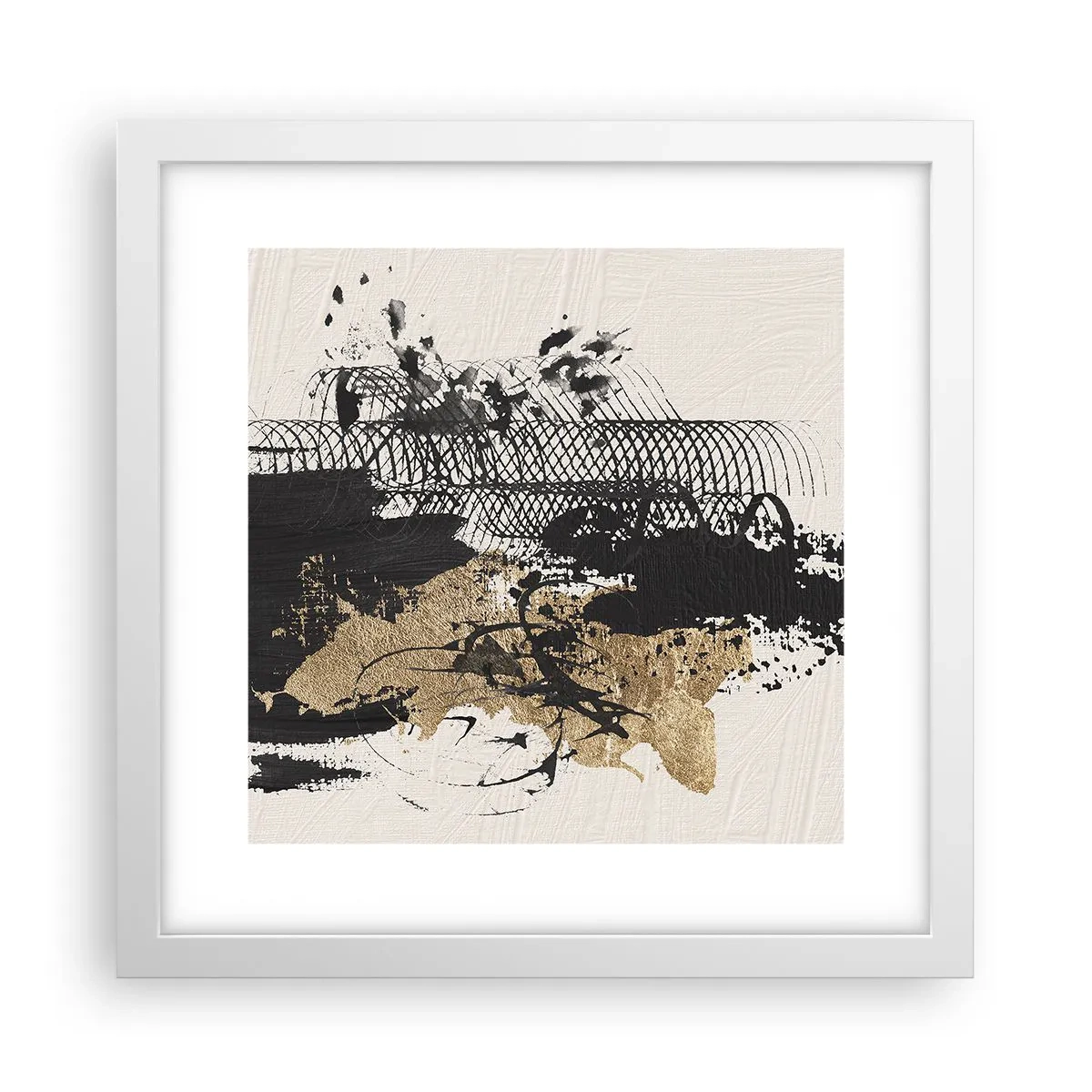 Poster în ramă albă - Compoziție cu pasiune - 30x30 cm