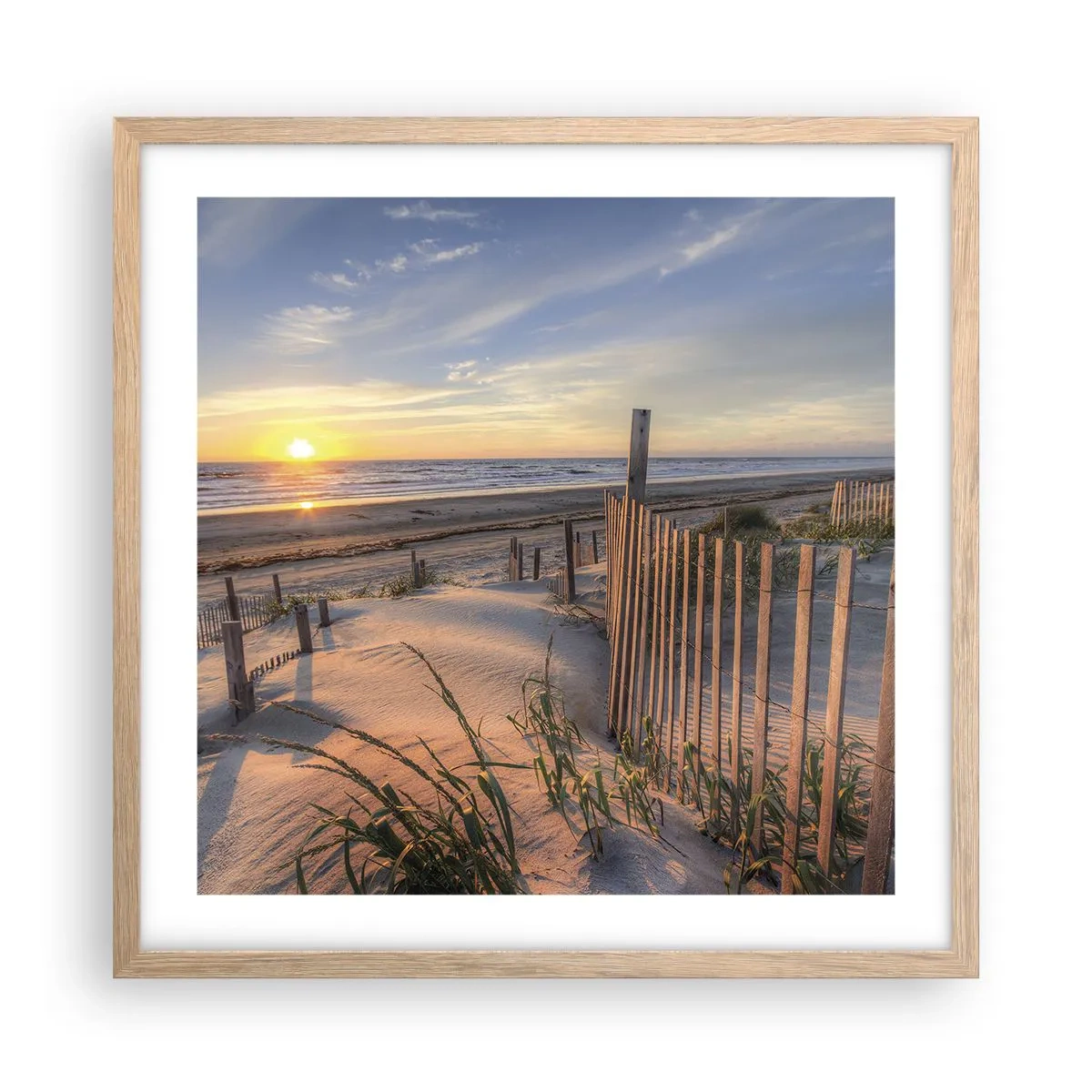 Poster în ramă de stejar deschis - Strălucirea și umbra vântului - 50x50 cm