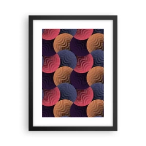 Poster în ramă neagră - Într-un ritm de cerc - 30x40 cm