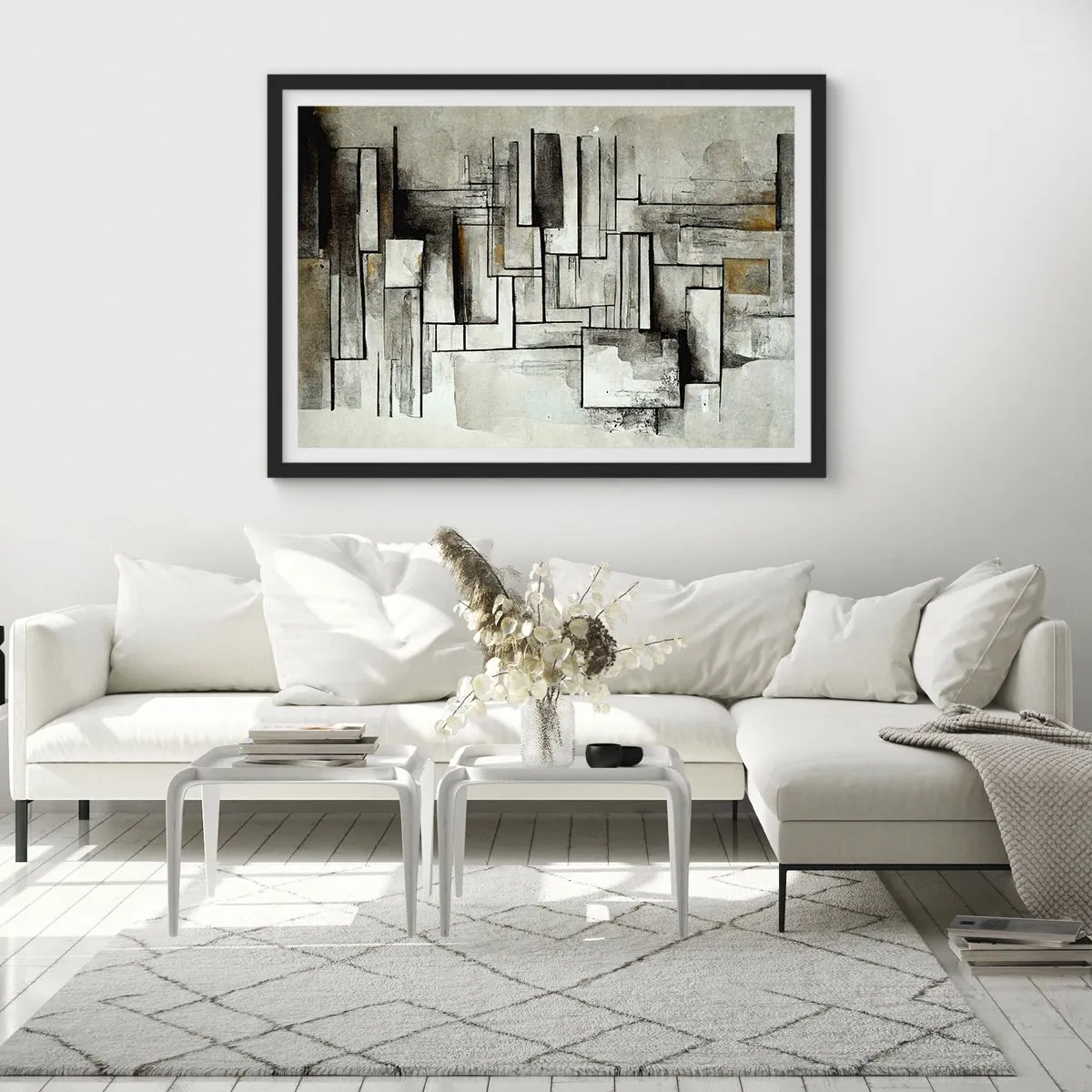 Poster în ramă neagră - Puterea simplității - 70x50 cm