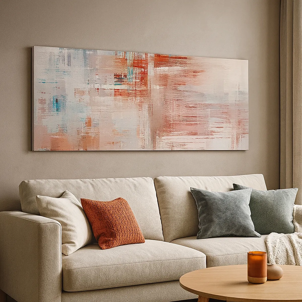 Tablou pe pânză - În ceață. Dar roz - 30x30 cm