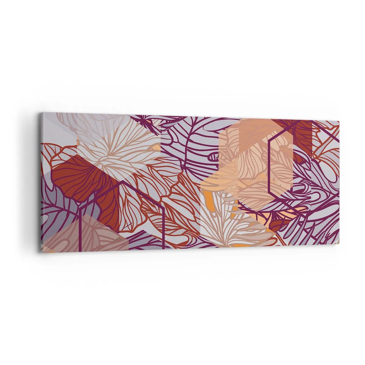 Tablou pe pânză - Relația imposibilă dintre geometrie și natură - 120x50 cm