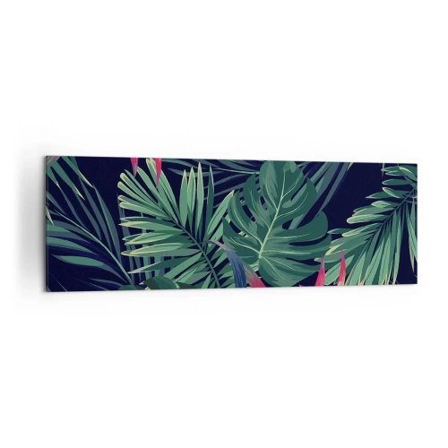 Tablou pe pânză - Flacăra verde - 160x50 cm