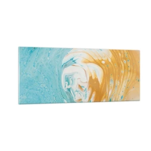 Tablou pe sticlă - Vârtej de pastel - 100x40 cm