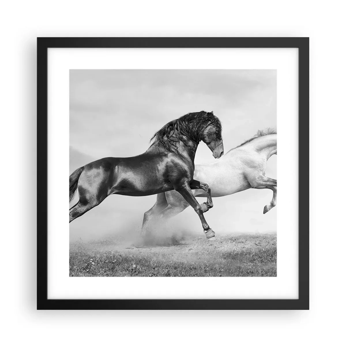 Poster în ramă neagră - Îngeri și demoni - 40x40 cm