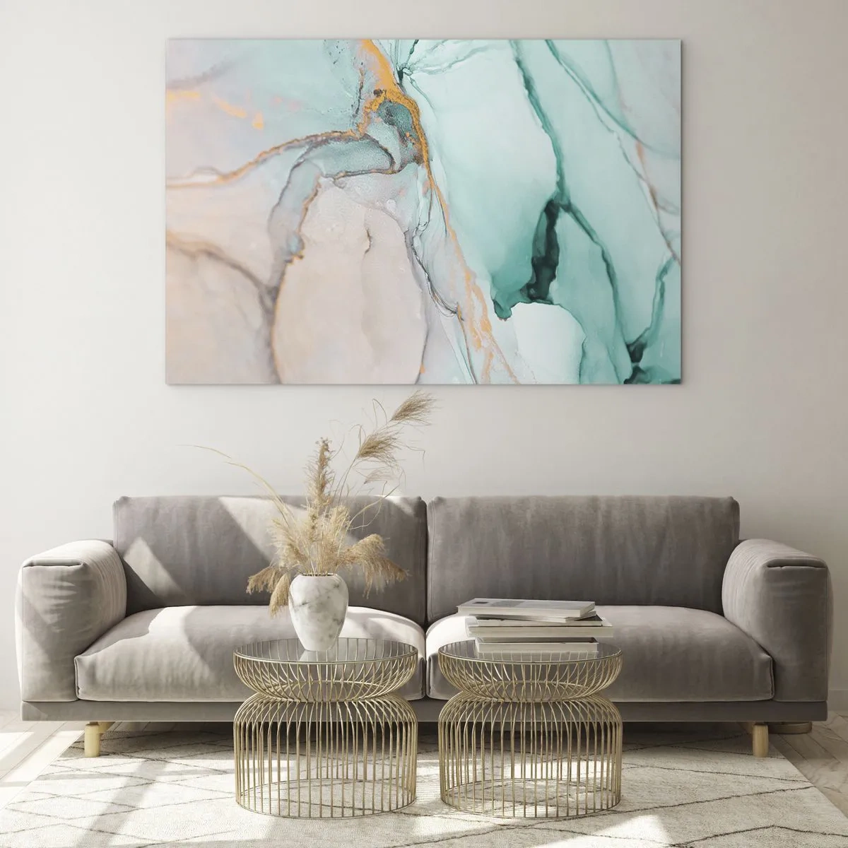 Tablou pe sticlă - Dansul formelor și al culorilor - 100x70 cm