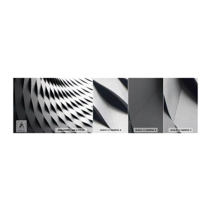 Mostră tapet Premium Canvas - Pe suprafața valurilor - Modern, Abstracția, oţel - 100x30 cm