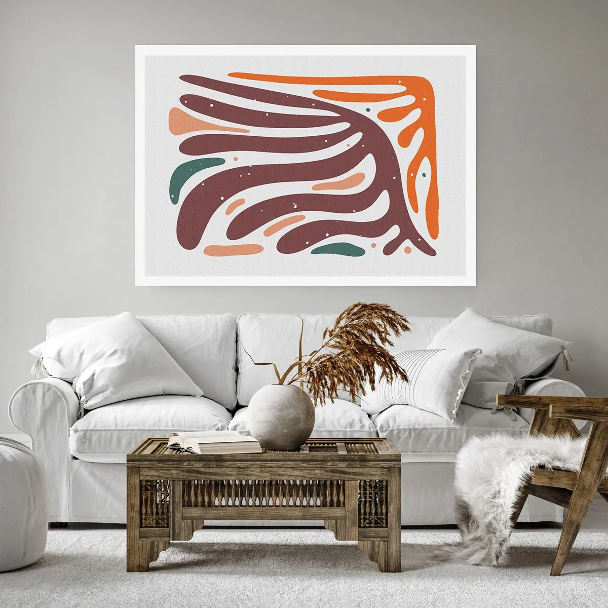Poster - Compoziție organică radială - 70x50 cm