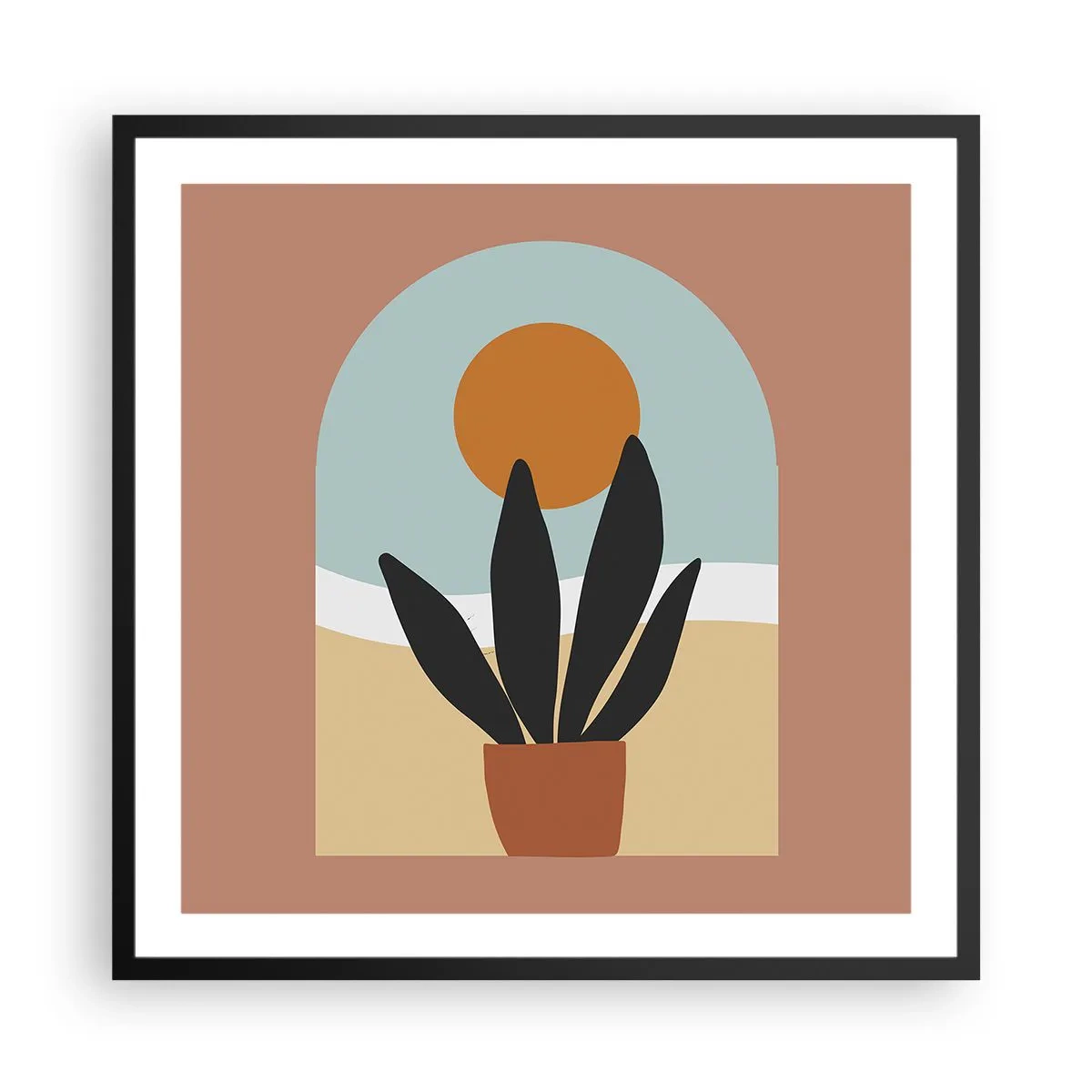 Poster în ramă neagră - Bucurii mici - 60x60 cm