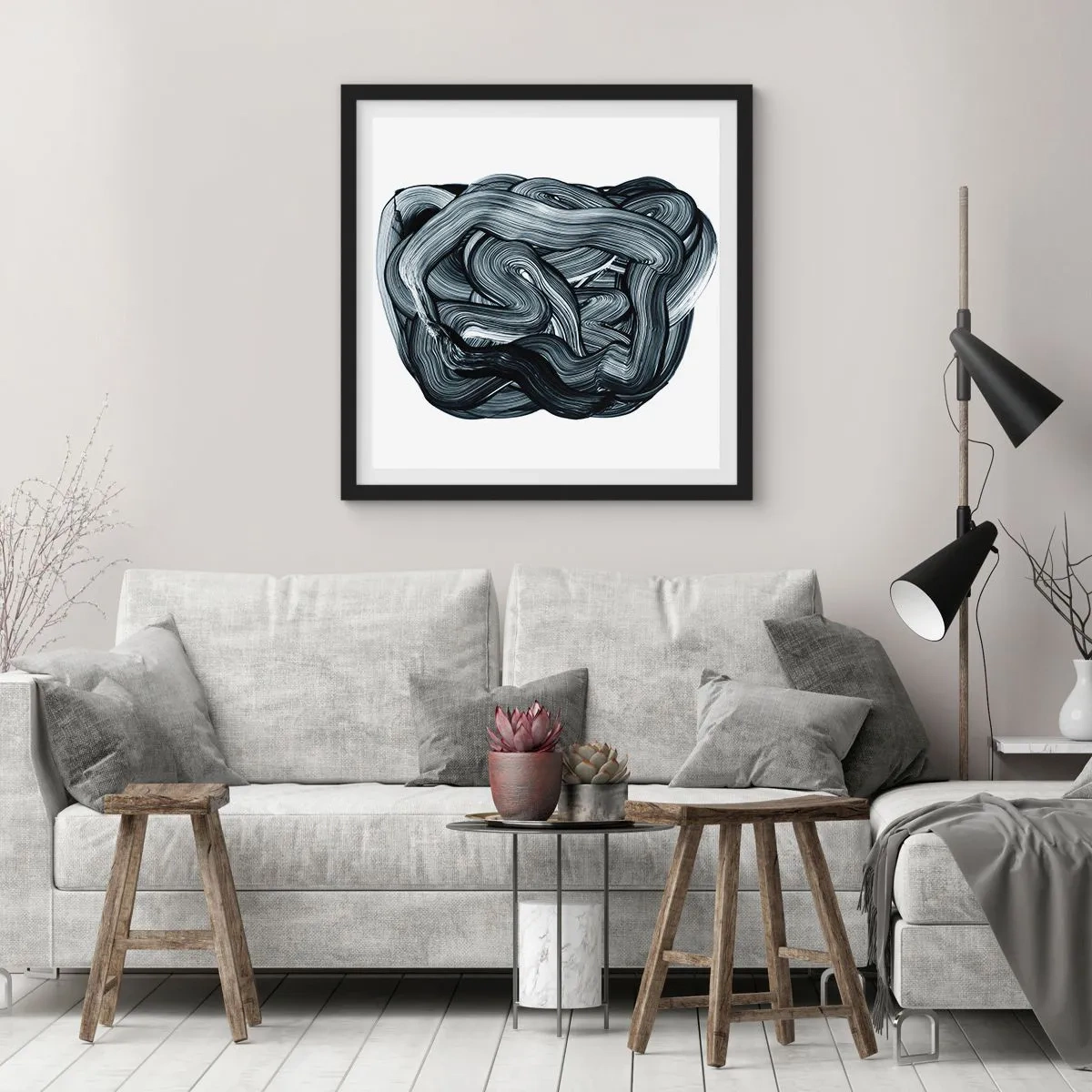 Poster în ramă neagră - Nu este atât de simplu - 60x60 cm