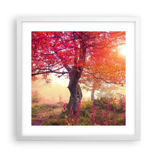 Poster în ramă albă - O frenezie de înflorire - 40x40 cm