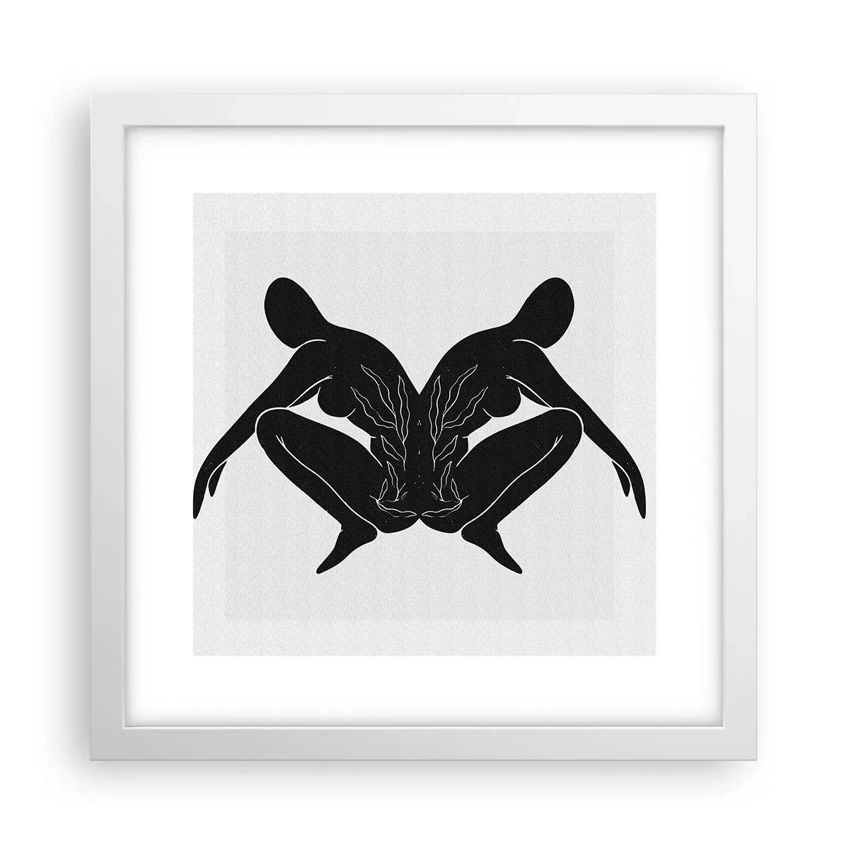 Poster în ramă albă - Suflet comun - 30x30 cm