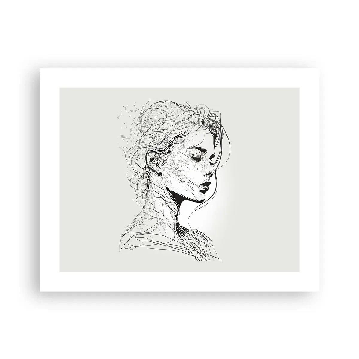 Poster - Desenată cu linii - 50x40 cm