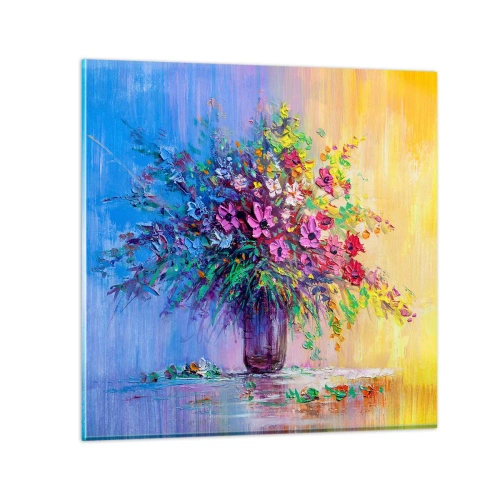 Tablou pe sticlă - Darul unei pajiști de vară - 40x40 cm