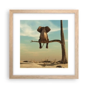 Poster în ramă de stejar deschis - Un nou punct de vedere - 30x30 cm