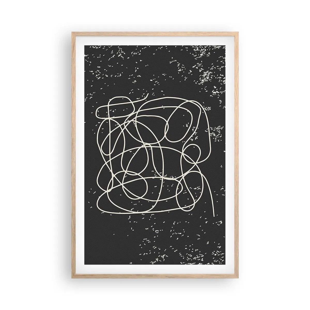 Poster în ramă de stejar deschis - Gânduri rătăcitoare - 61x91 cm