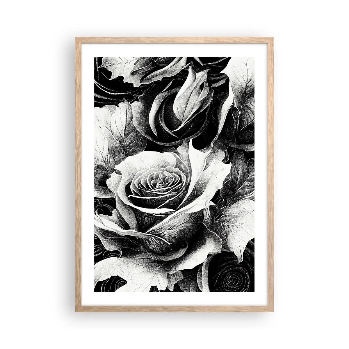 Poster în ramă de stejar deschis - Mereu regina - 50x70 cm