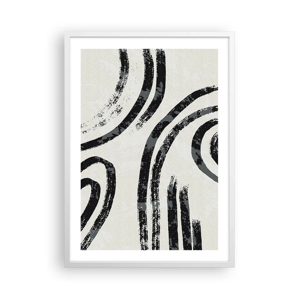 Poster în ramă albă - Pe jumătate oprit - 50x70 cm