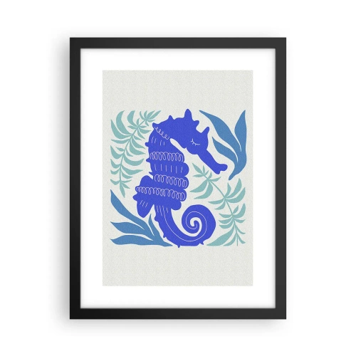 Poster în ramă neagră - Pe o pajiște subacvatică - 30x40 cm