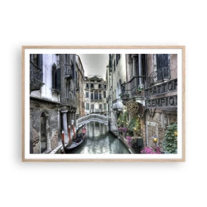 Poster în ramă de stejar deschis - Timp de secole în reverie tăcută - 100x70 cm