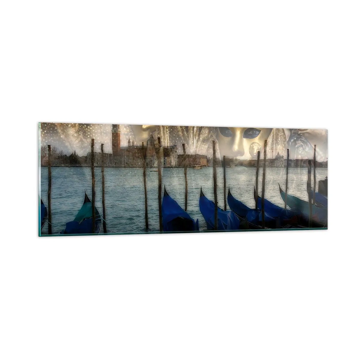 Tablou pe sticlă - Să înceapă carnavalul - 90x30 cm