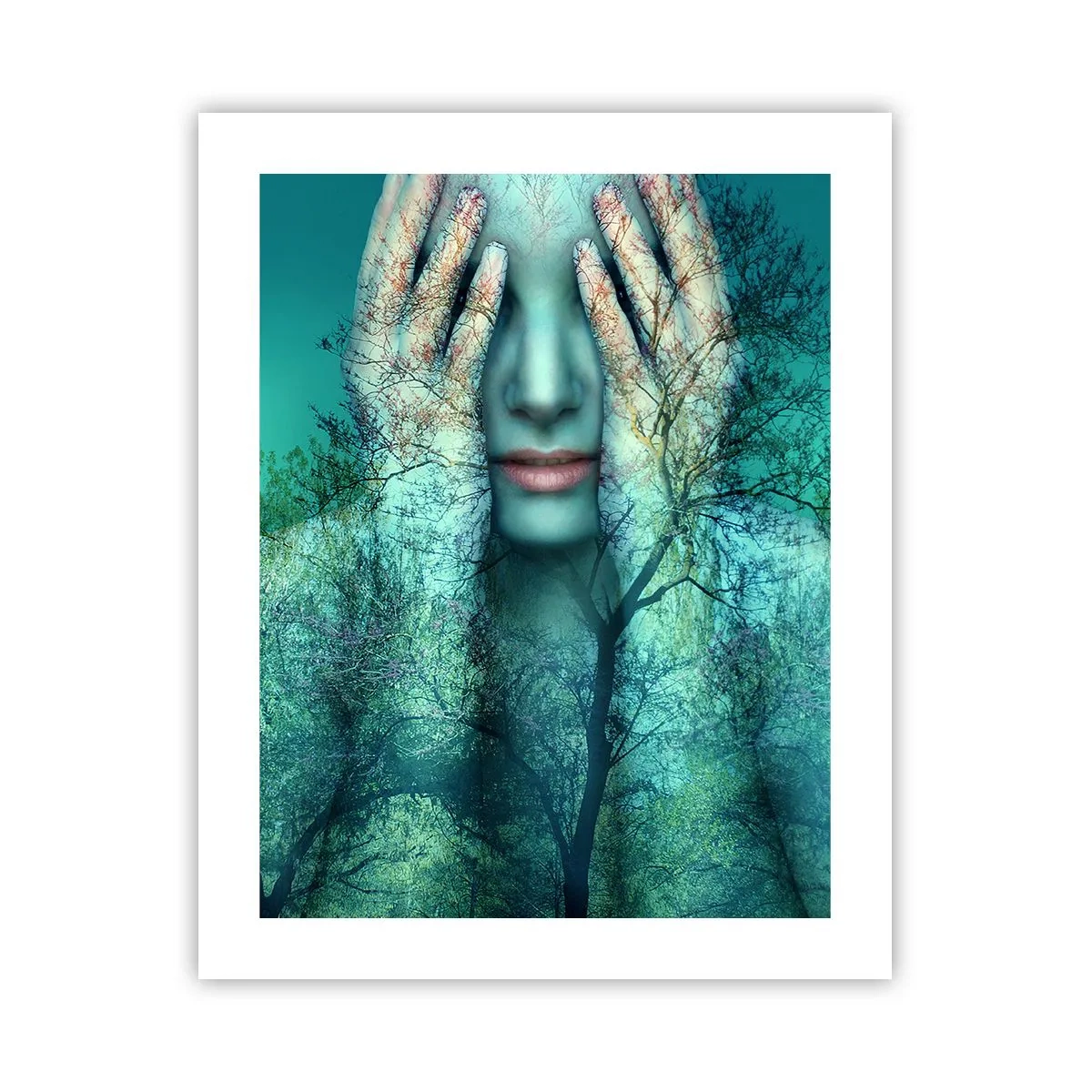 Poster - Scufundată în albastru - 40x50 cm