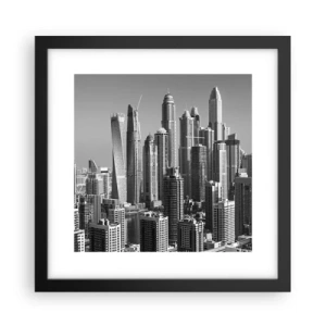 Poster în ramă neagră - Orașul de deasupra deșertului - 30x30 cm