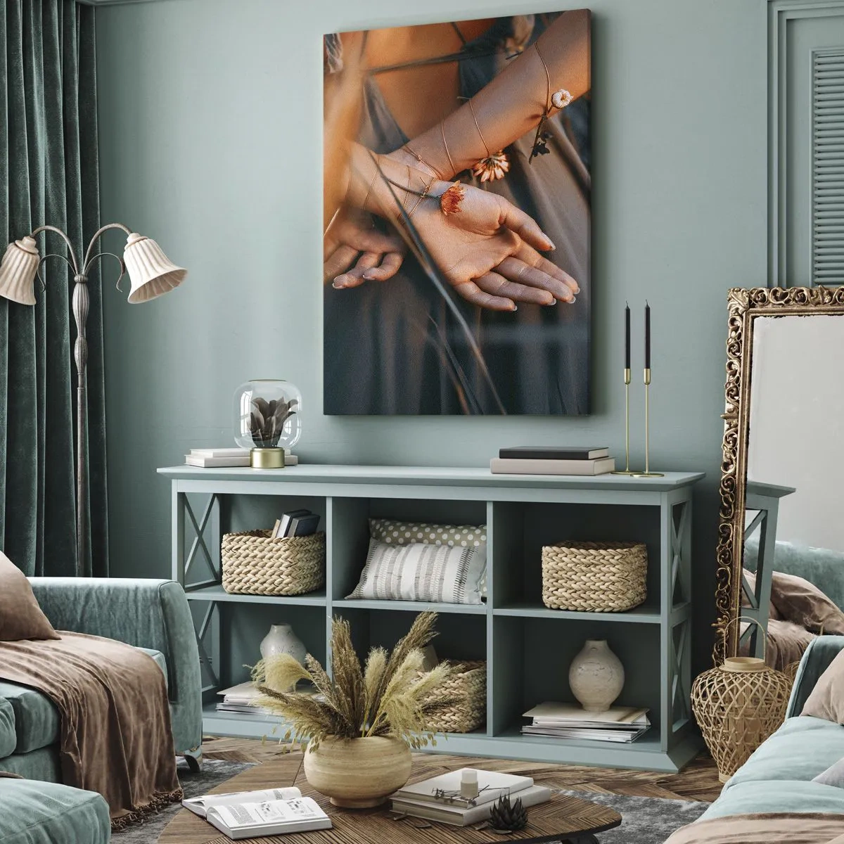 Tablou pe pânză - Legată de natură - 65x120 cm