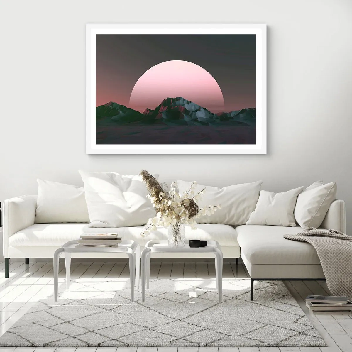 Poster în ramă albă - Într-o galaxie învecinată - 91x61 cm