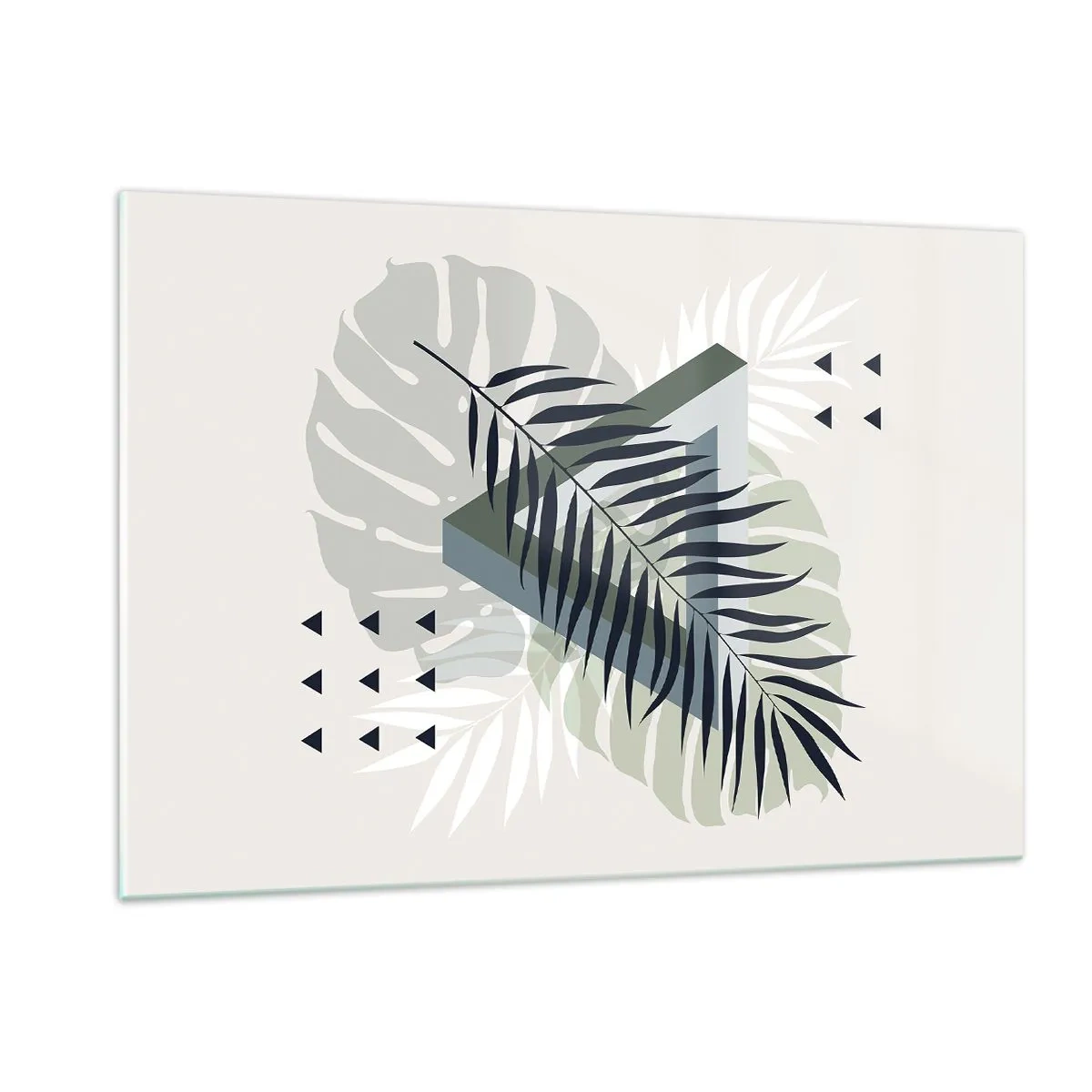 Tablou pe sticlă - Natura și geometria - două ordine? - 120x80 cm