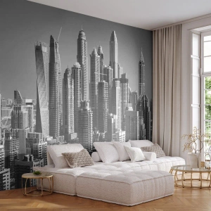 Tapet Autoadeziv Deluxe Sticker - Orașul de deasupra deșertului - Arhitectură, Oraș, Dubai - 100x70 cm