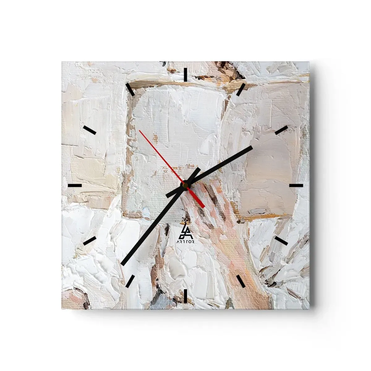 Ceas de perete - Ceas pe sticlă - Într-o altă lume - 30x30 cm