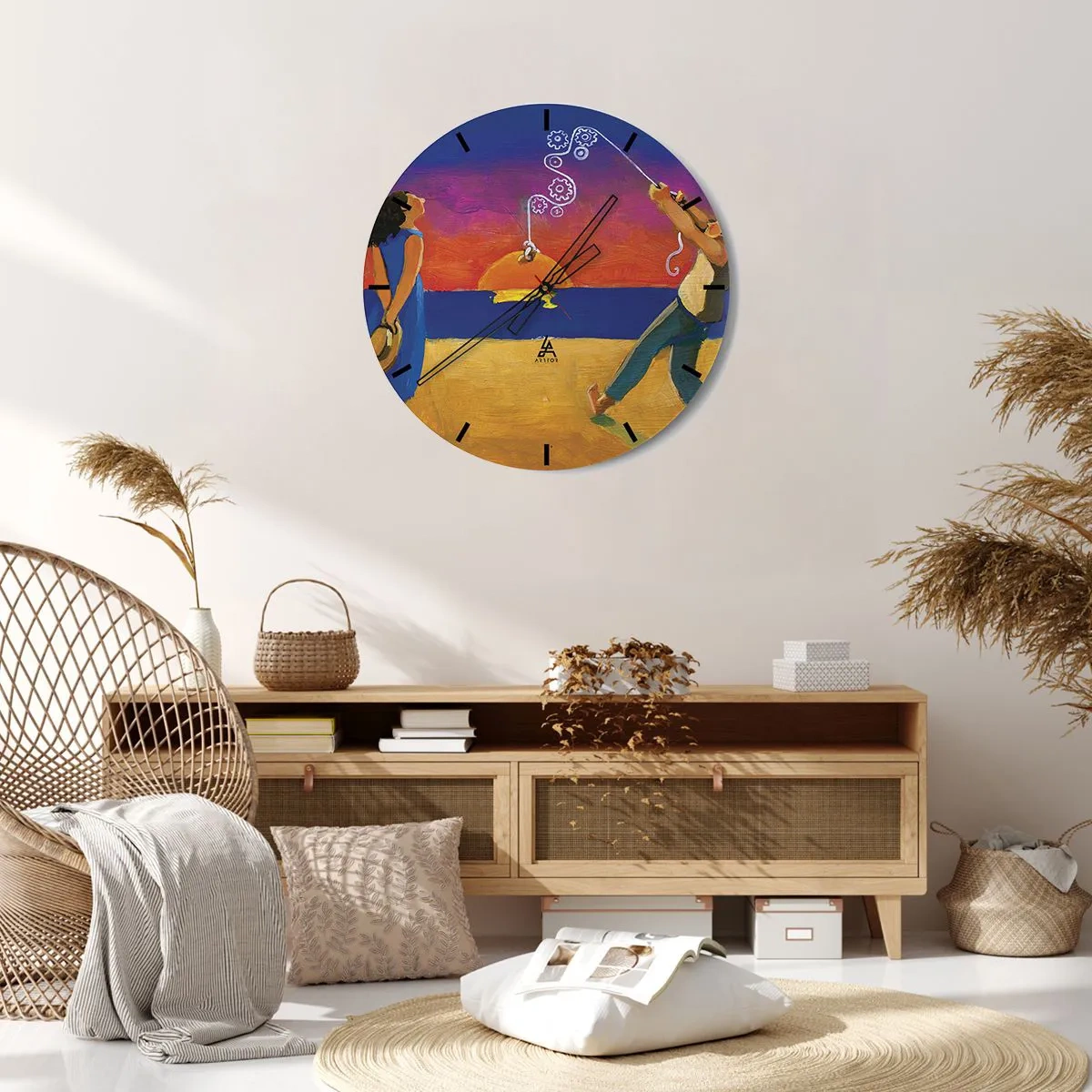 Ceas de perete - Ceas pe sticlă - Mai mult decât o stea din cer - 30x30 cm