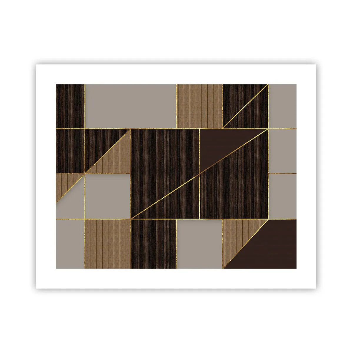 Poster - Un mozaic de maro și auriu - 50x40 cm