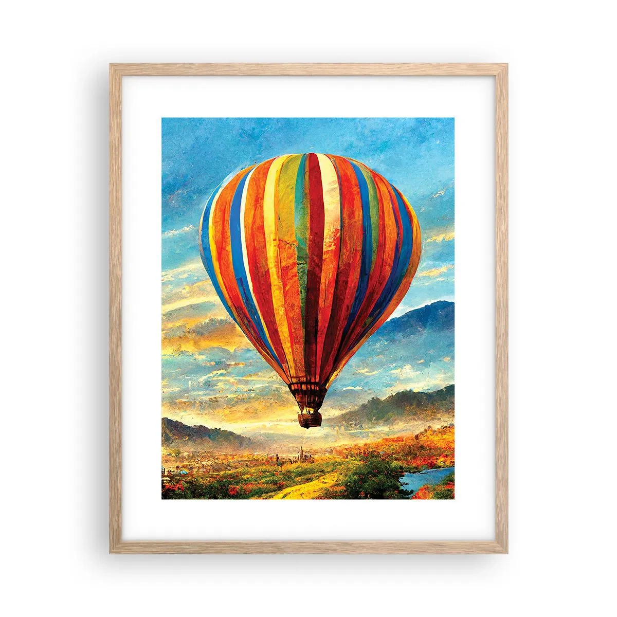 Poster în ramă de stejar deschis - În liniște puteți vedea mai multe - 40x50 cm