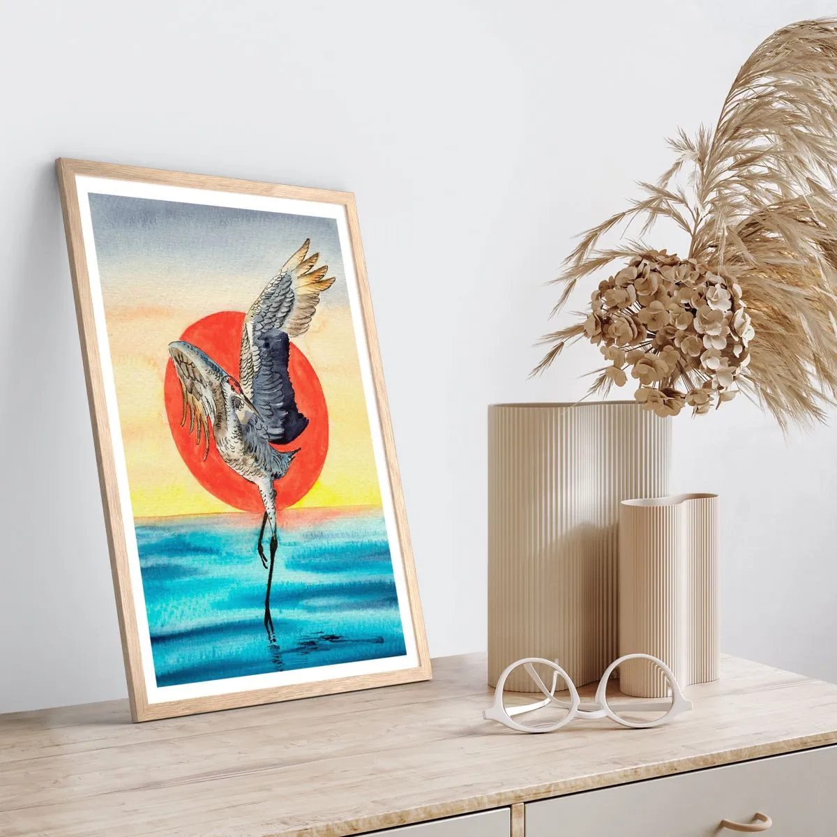 Poster în ramă de stejar deschis - E timpul să ne întoarcem - 70x100 cm