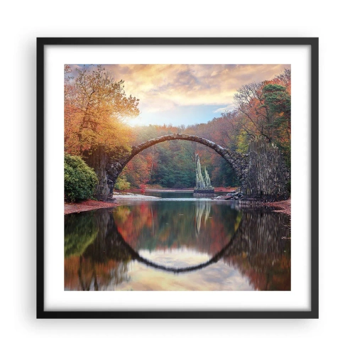 Poster în ramă neagră - De cealaltă parte a oglinzii - 50x50 cm