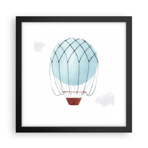 Poster în ramă neagră - Complet în nori - 30x30 cm