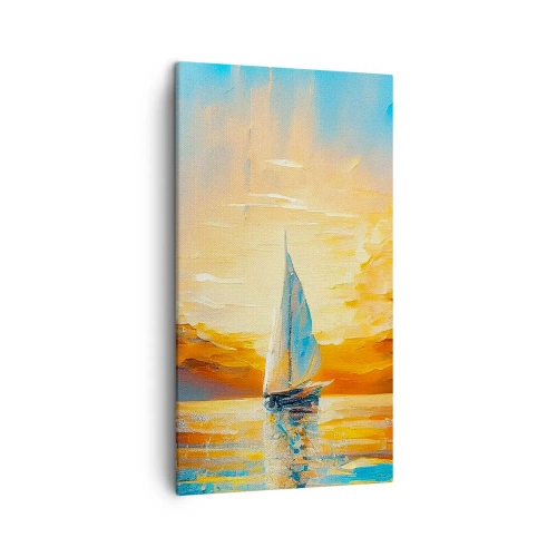 Tablou pe pânză - Navigare prin aur - 45x80 cm