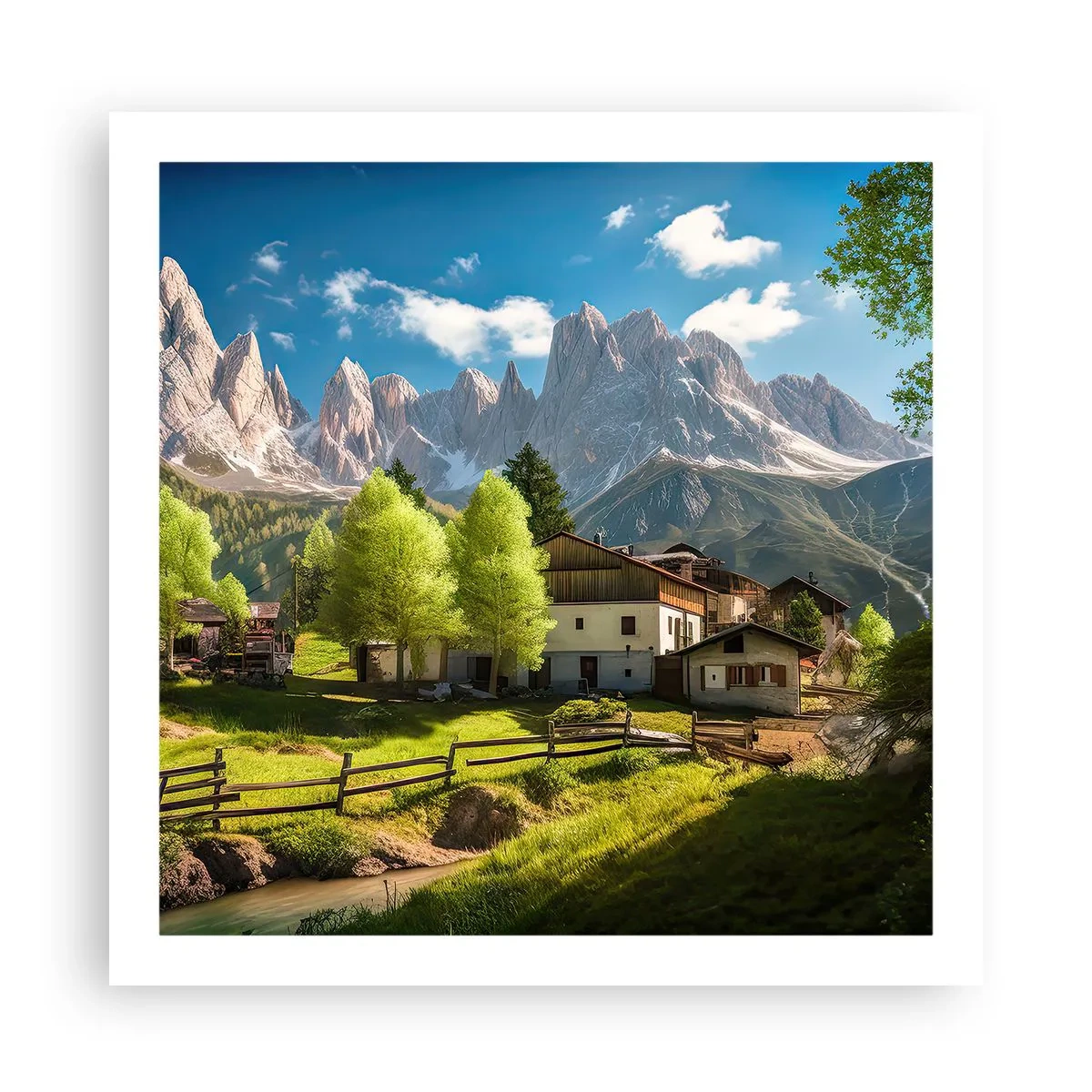 Poster - Idilă alpină - 60x60 cm