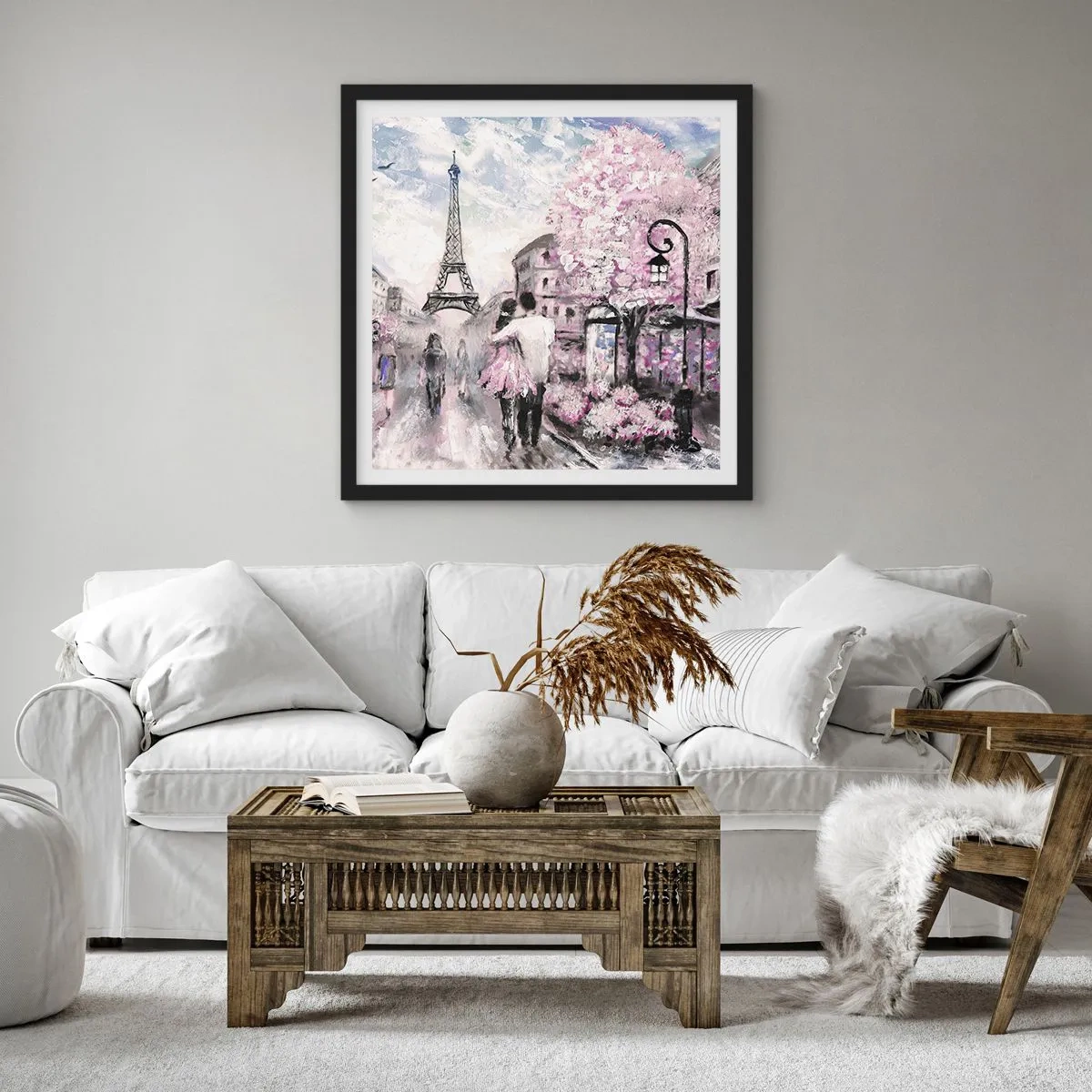 Poster în ramă neagră - Dacă ar fi să te îndrăgostești, atunci doar de... - 30x30 cm