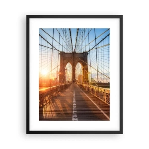 Poster în ramă neagră - Pe podul de aur - 40x50 cm