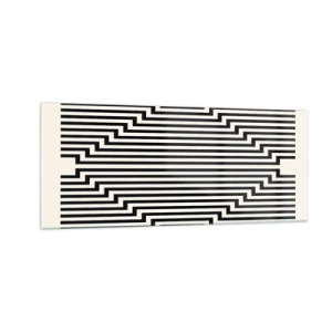 Tablou pe sticlă - Iluzie geometrică - 100x40 cm