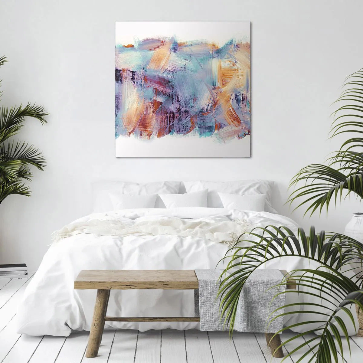 Tablou pe pânză - O dezordine colorată - 60x60 cm