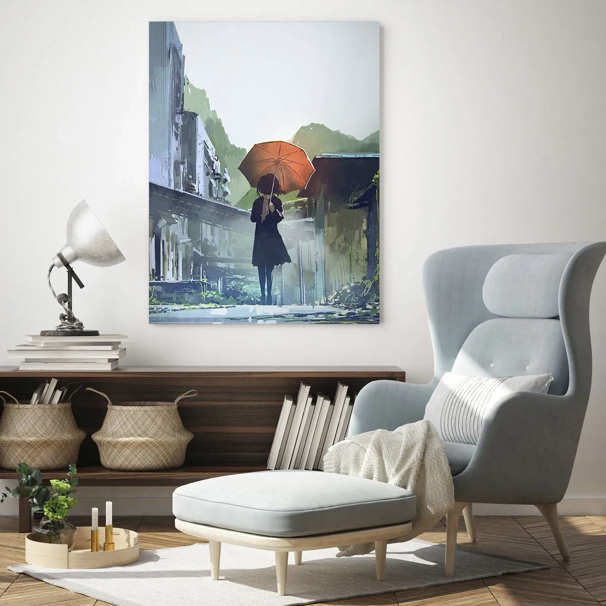 Tablou pe sticlă - Ploaie revitalizantă - 80x120 cm